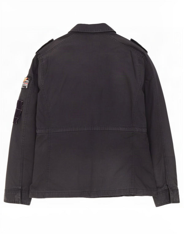Giacca militare da uomo Superdry UK 38 cotone nero medio