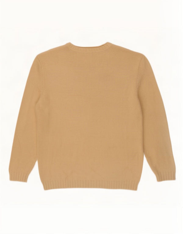 Maglione da uomo con scollo a V Marks & Spencer grande in cotone beige