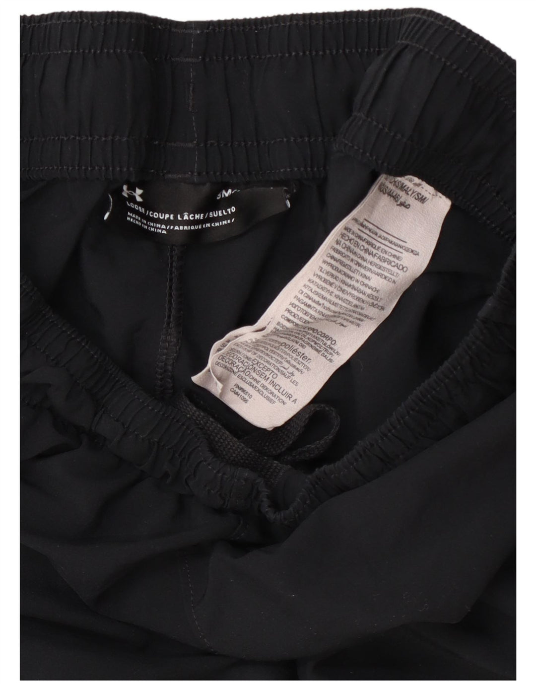 Pantaloncini sportivi grafici da uomo Under Armour piccoli in poliestere color block nero