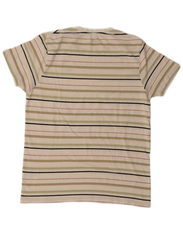 Maglietta da donna Lee Top UK 18 XL cotone a righe bianche