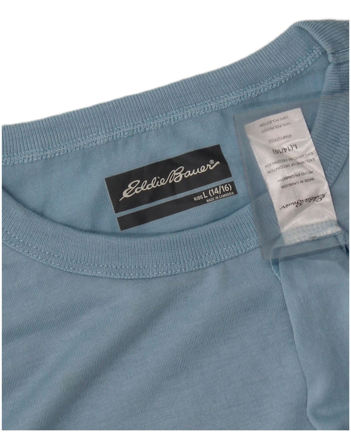 Maglietta per ragazzi EDDIE BAUER 14-15 anni Large Blu in poliestere