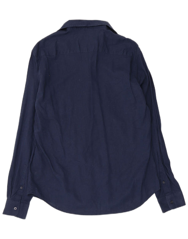 Camicia Mossimo da uomo slim fit grande lino blu navy