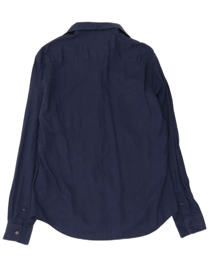 Camicia Mossimo da uomo slim fit grande lino blu navy