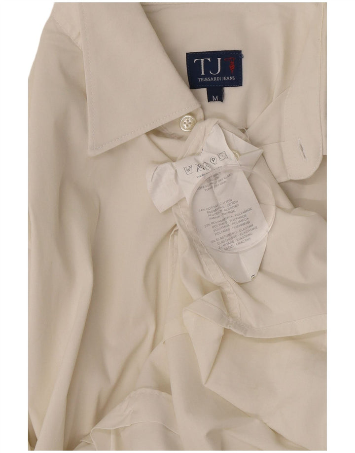 Camicia Uomo Trussardi Jeans Cotone Bianco Medio