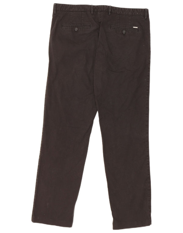 Pantaloni chino dritti da uomo Hugo Boss W36 L31 cotone nero