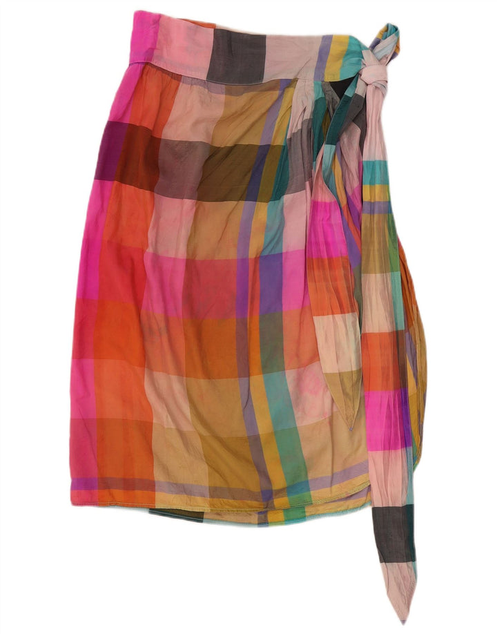 Gonna a portafoglio da donna i Blues IT 42 Media W26 Seta a quadri multicolore