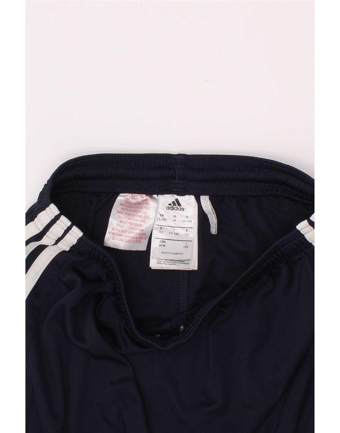Pantaloncini sportivi Adidas Climacool da ragazzo 11-12 anni in poliestere blu navy