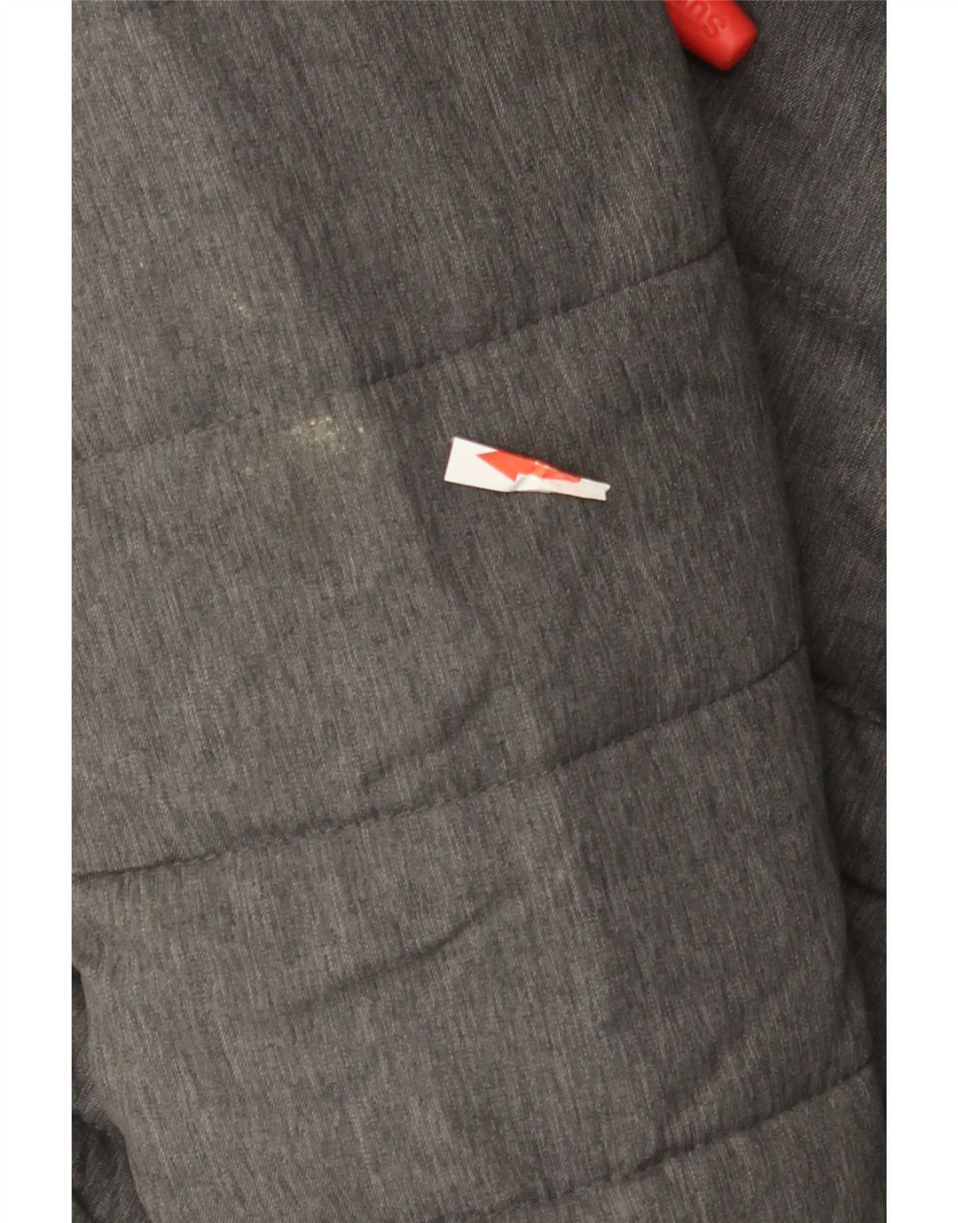Giacca imbottita con cappuccio da donna Superdry UK 12 Poliestere grigio medio
