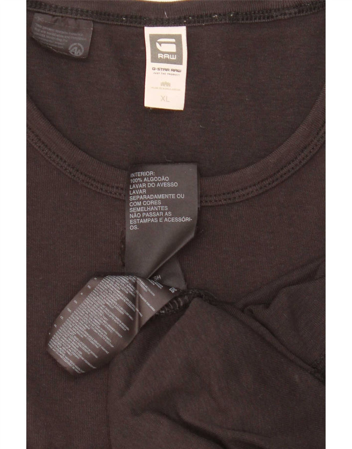 Maglia da uomo G-Star a maniche lunghe XL in cotone nero
