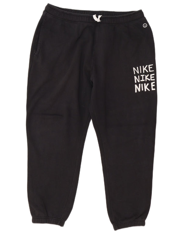 Nike Mens Graphic Tracksuit Trousers Joggers 2XL  Black