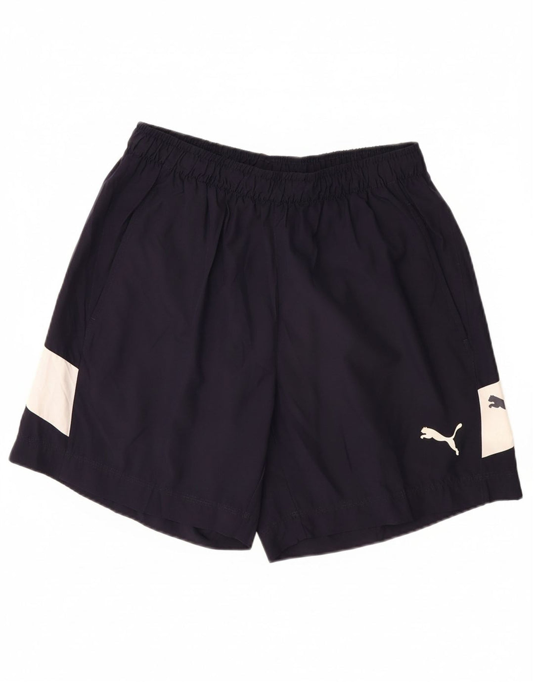 PUMA Mens Sport Shorts Large Navy Blue Colourblock Polyester
