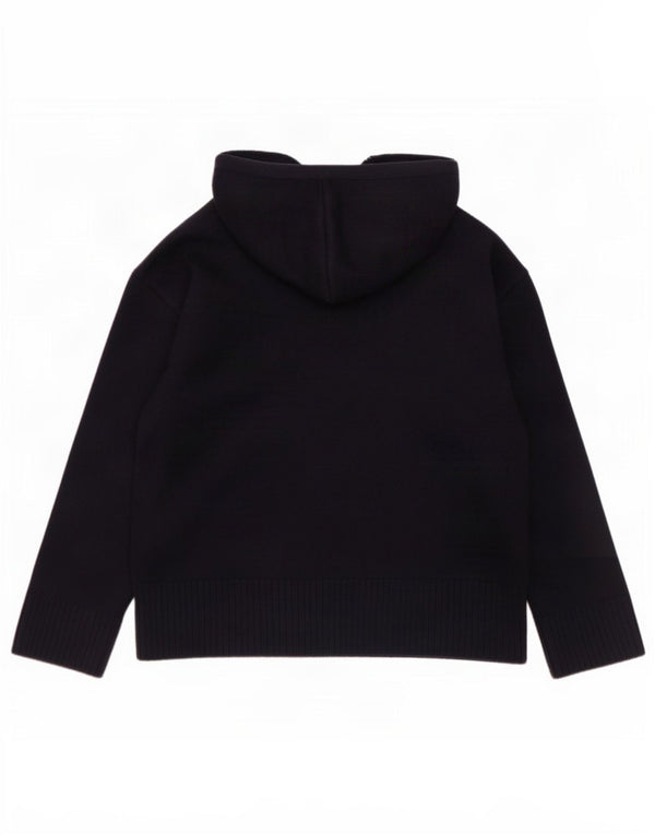 Maglione oversize con cappuccio da donna Zara UK 10 piccolo in viscosa blu navy