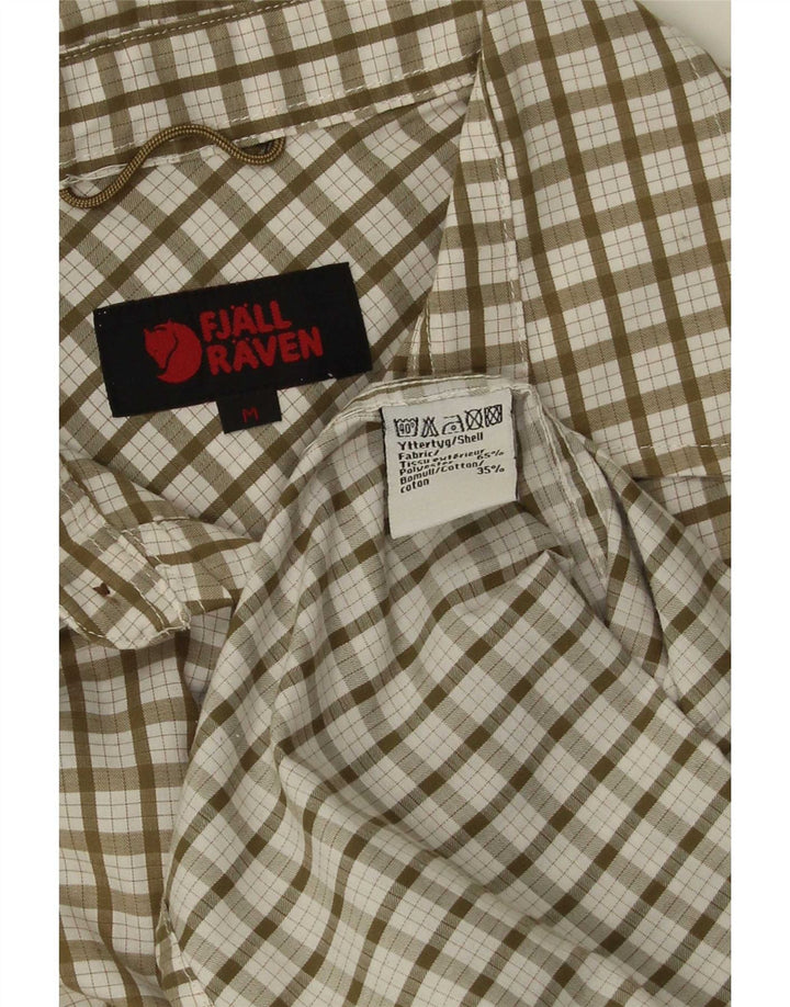 Camicia in flanella da uomo Fjall Raven, poliestere a quadri kaki medio