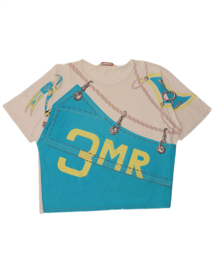 T-shirt grafica da donna taglie forti Marina Rinaldi taglia 25 grande bianca