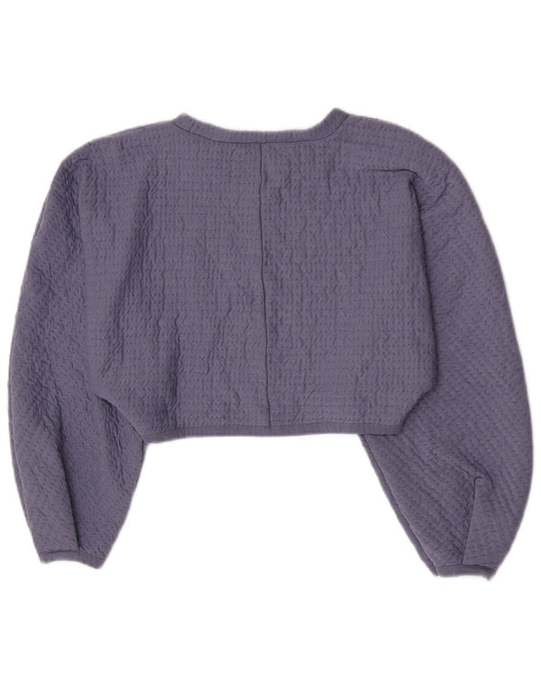 Top corto in camicetta corta da donna Zara UK 14 grande viola