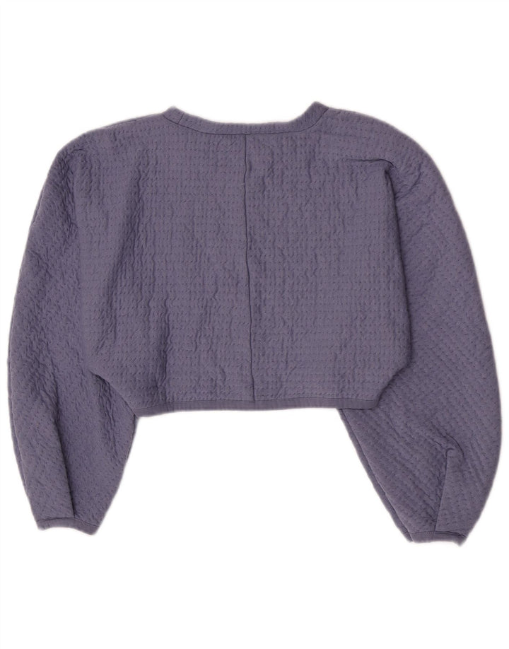 Top corto in camicetta corta da donna Zara UK 14 grande viola