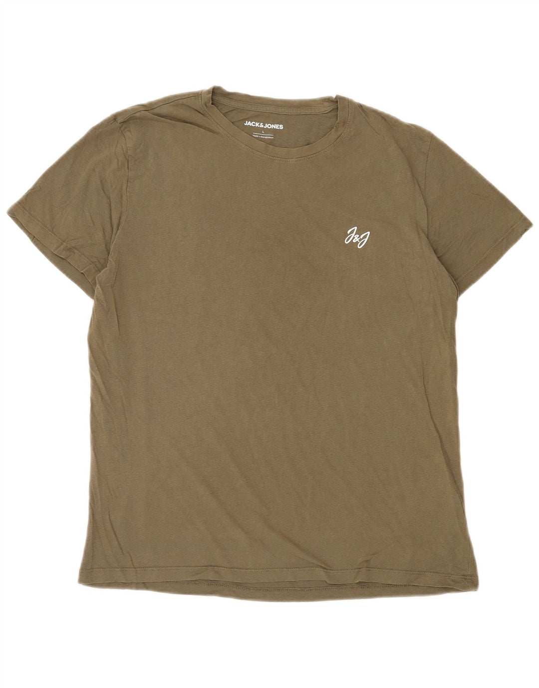 JACK & JONES T-shirt da uomo grande grande in cotone verde