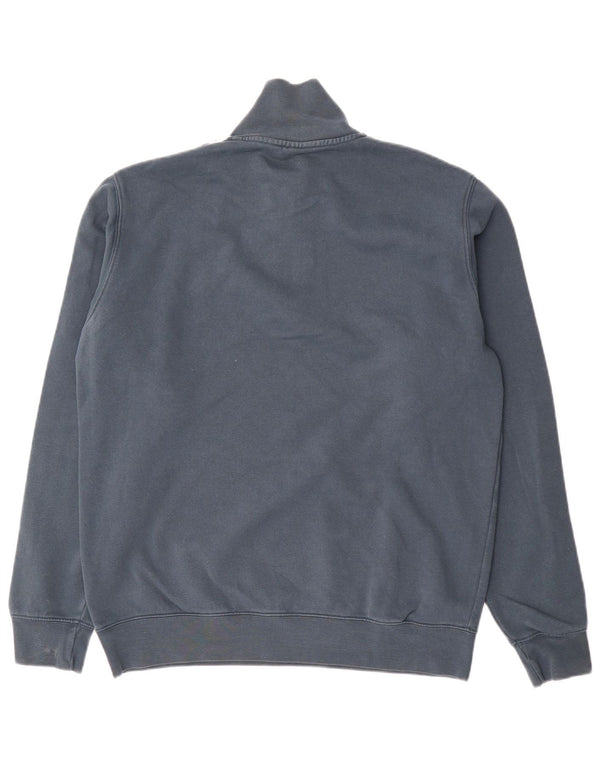 Felpa Adidas da uomo con zip e collo, in cotone grigio medio