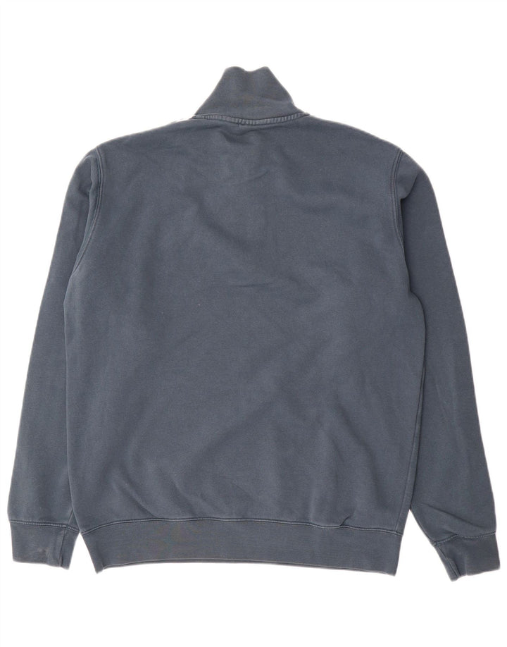 Felpa Adidas da uomo con zip e collo, in cotone grigio medio