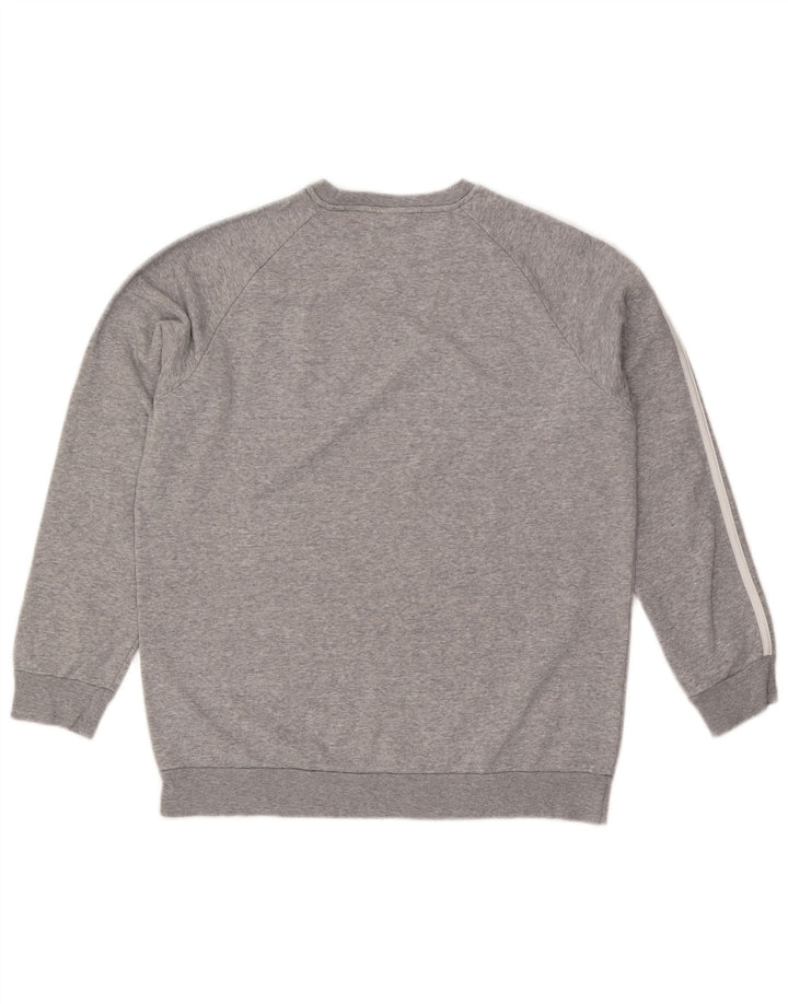 Felpa oversize da donna ADIDAS UK 8/10 piccola grigia screziata