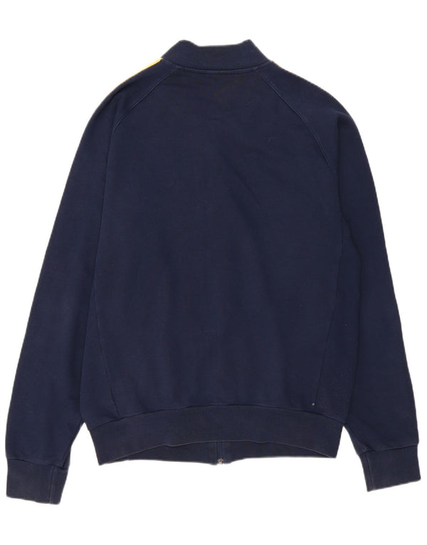 Giacca da ginnastica grafica da uomo Adidas Large in cotone blu navy