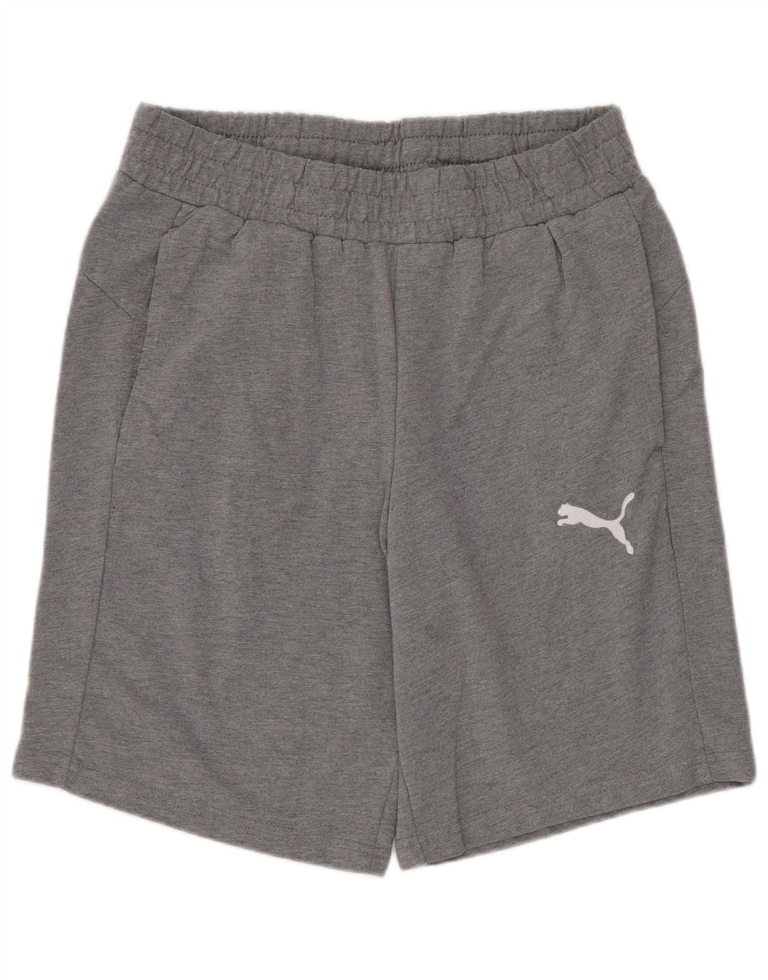 Pantaloncini sportivi da uomo Puma in cotone grigio medio