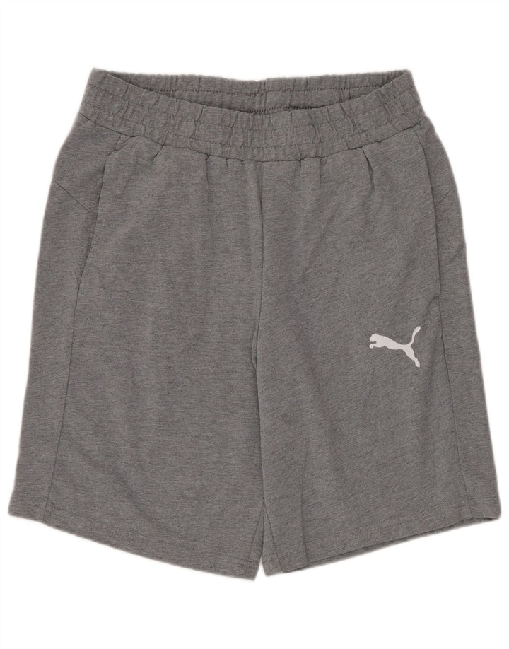 Pantaloncini sportivi da uomo Puma in cotone grigio medio