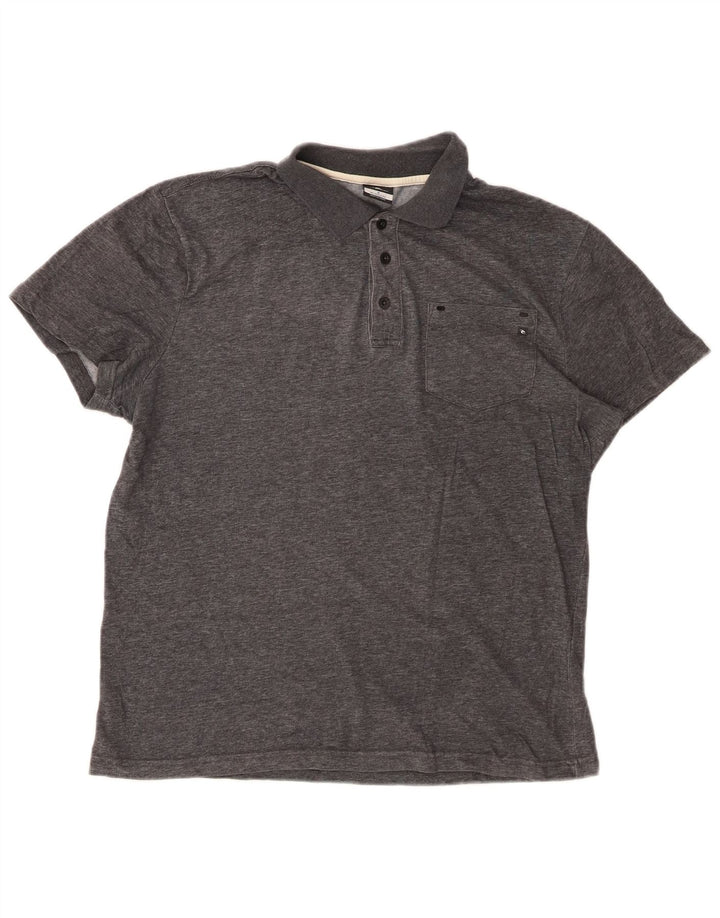 Polo da uomo vestibilità comoda RIP CURL piccola in cotone grigio