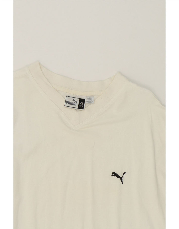 PUMA Mens T-Shirt Top XL White Cotton Vintage Puma and Second-Hand Puma from Messina Hembry 