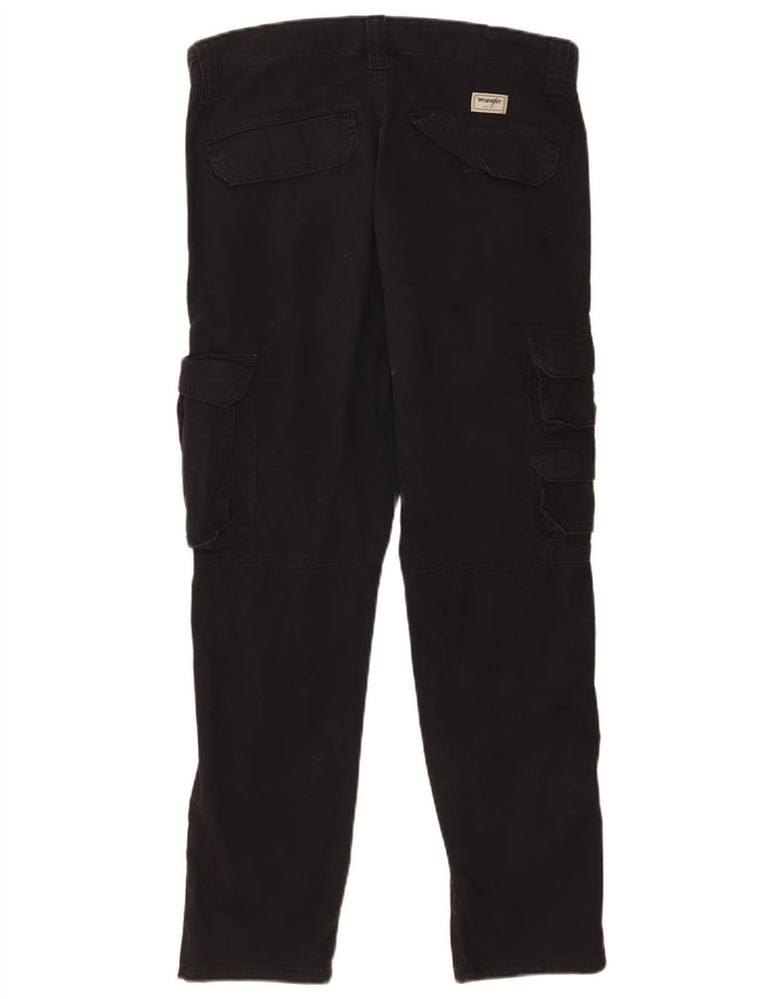 Pantaloni cargo affusolati regolari da uomo Wrangler W32 L30 cotone nero