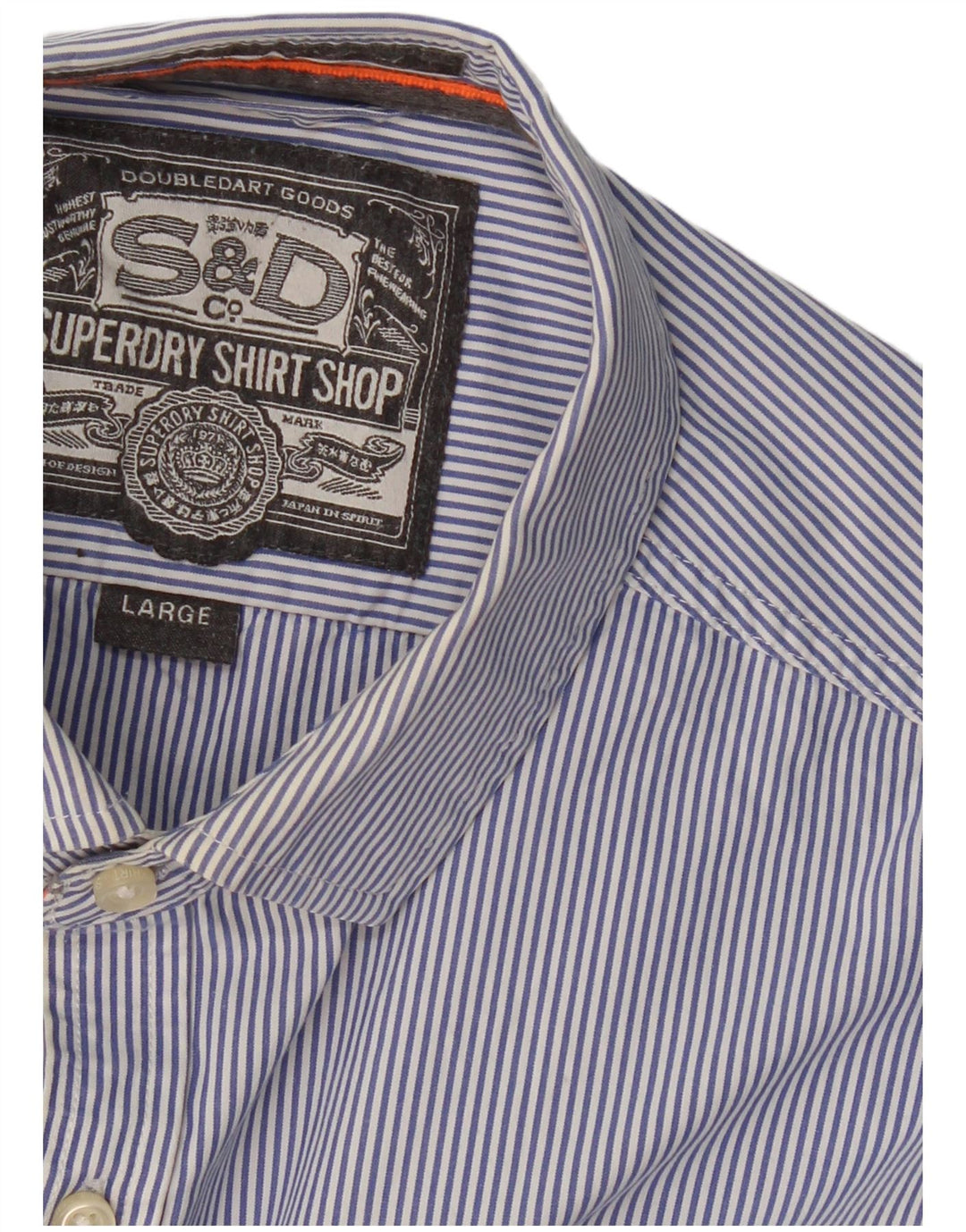 Camicia da uomo Superdry grande gessato blu navy