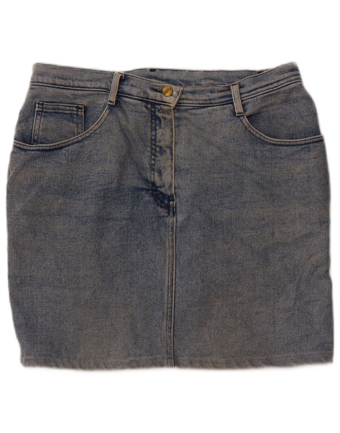 Mini gonna di jeans da donna Quarry W31 in cotone blu medio