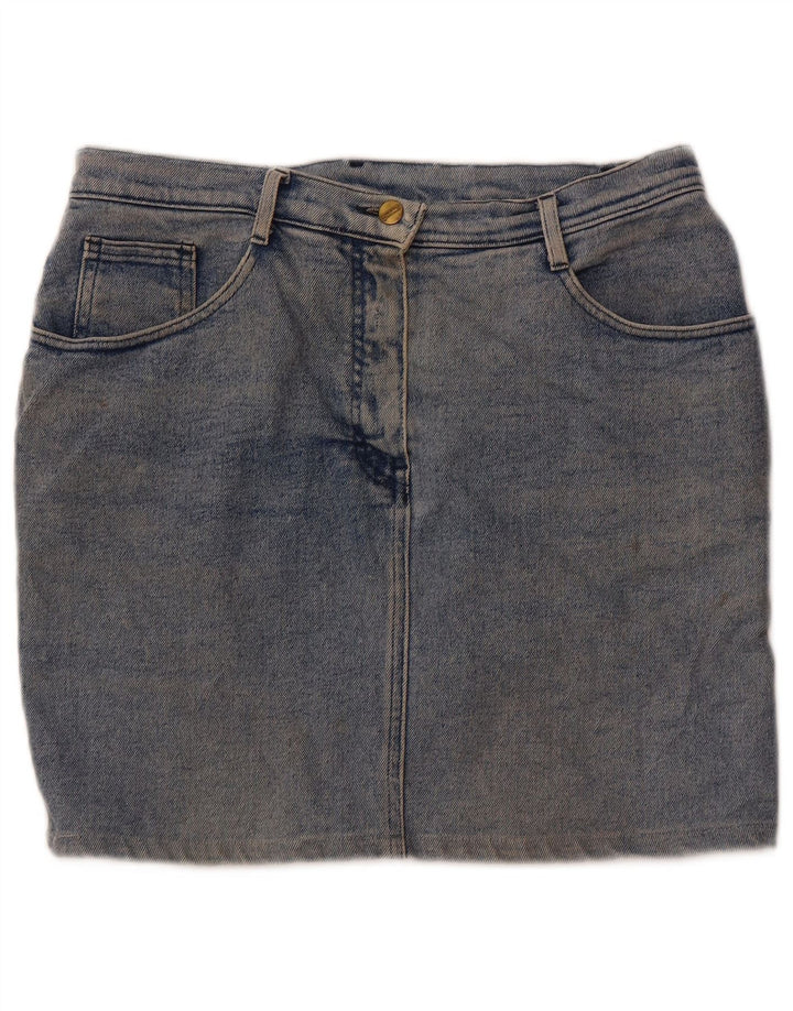 Mini gonna di jeans da donna Quarry W31 in cotone blu medio