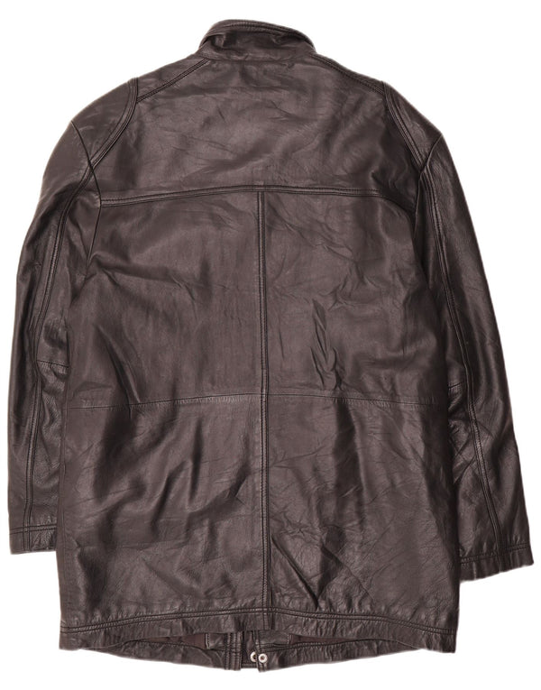 Cappotto in pelle da uomo UK 40 grande nero