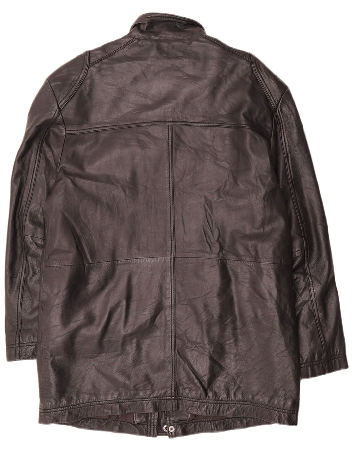 Cappotto in pelle da uomo UK 40 grande nero