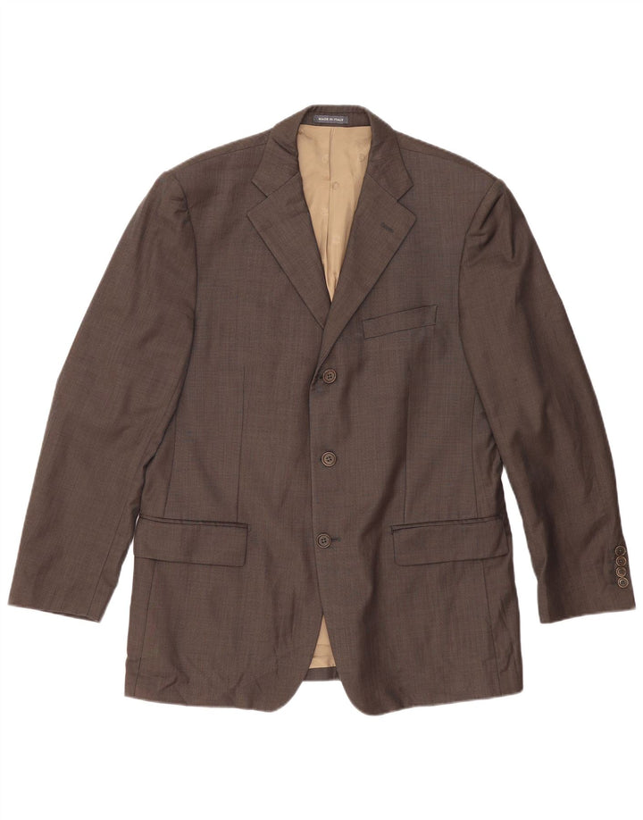 Giacca blazer a 3 bottoni Marks & Spencer da uomo UK 40 grande lana grigia