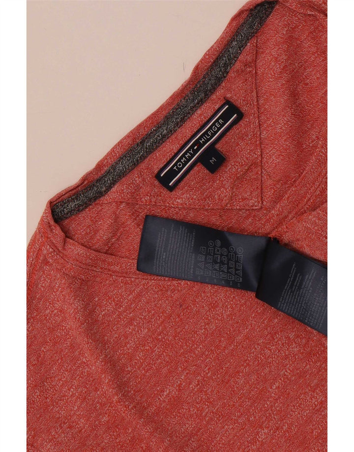 T-shirt da uomo Tommy Hilfiger Top in cotone chiazzato rosso medio