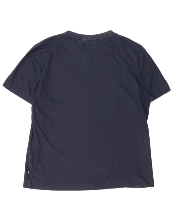 T-shirt da uomo slim fit Hugo Boss Top XL in cotone blu navy
