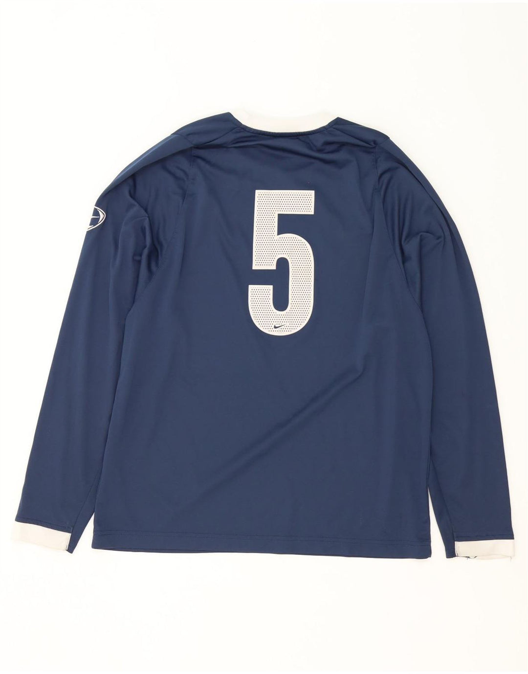 Nike Top grafico da uomo a maniche lunghe UK 39/41 Poliestere blu navy medio