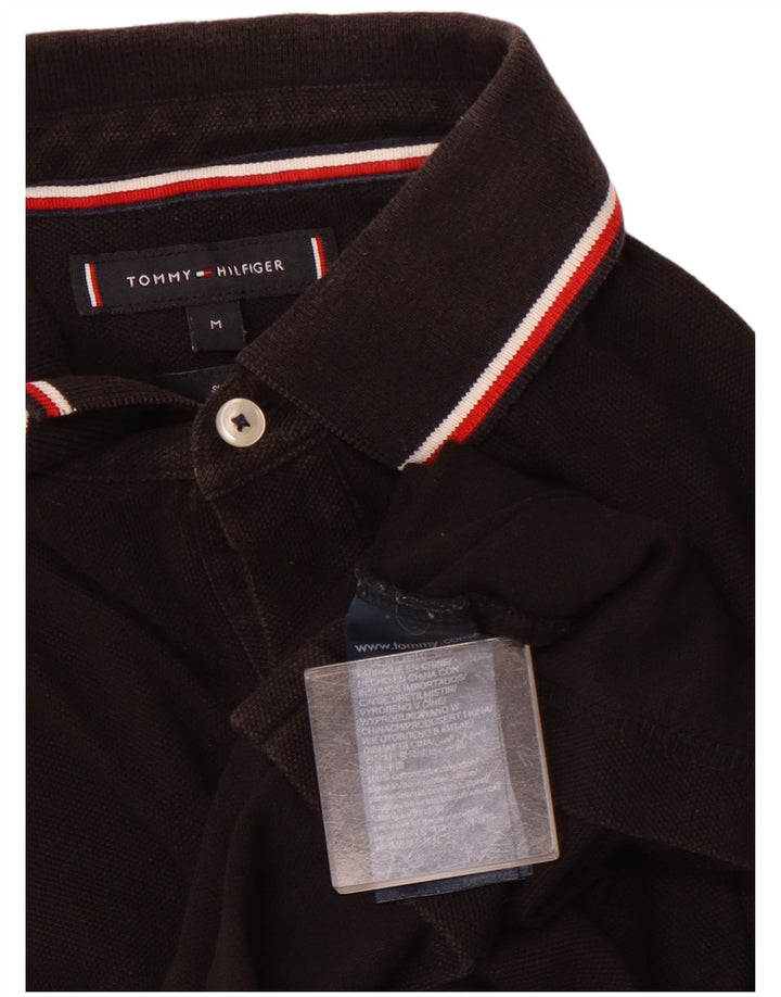 TOMMY HILFIGER Polo da uomo slim fit cotone medio nero