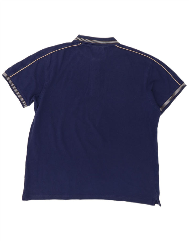 Polo da uomo Lotto in cotone medio blu navy