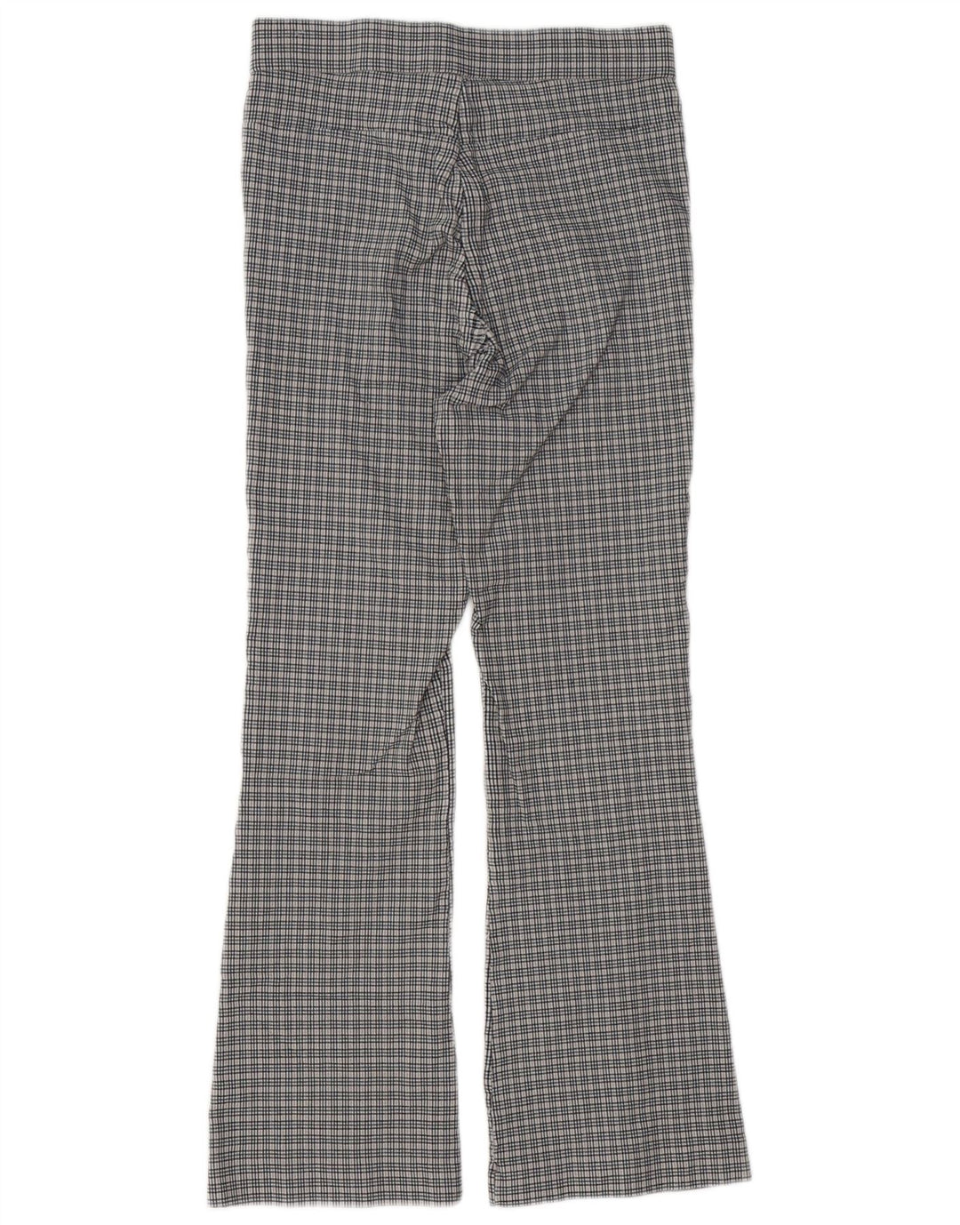 Pantaloni casual Bootcut da donna Zara medi W28 L26 viscosa pied de poule grigia