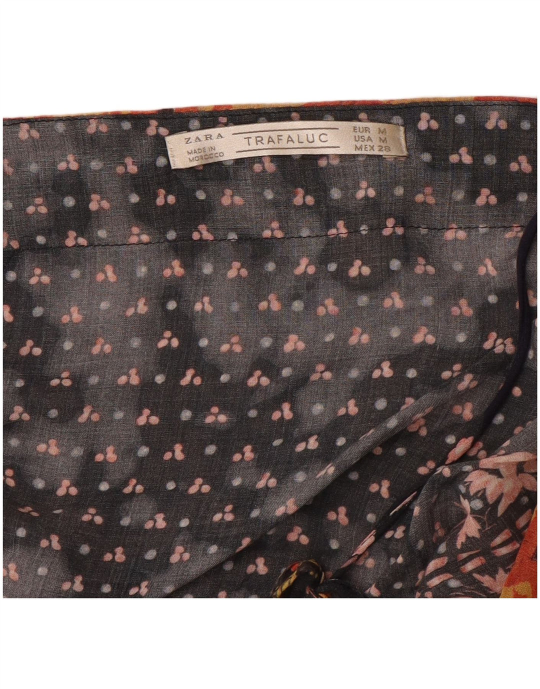 Abito caftano da donna Zara UK 12 medio nero floreale
