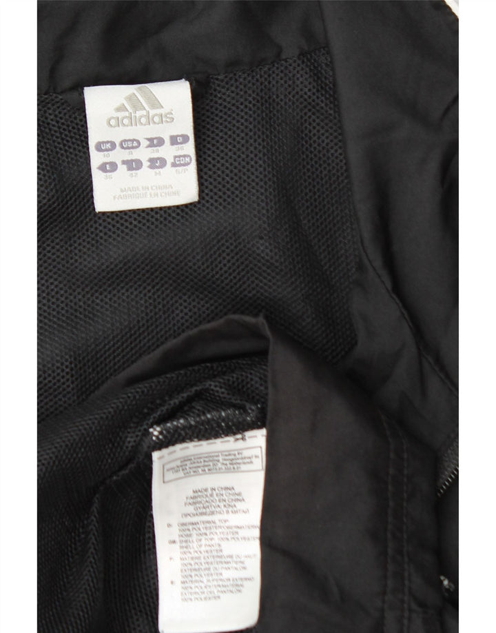Giacca da tuta da donna ADIDAS UK 10 piccola poliestere nero