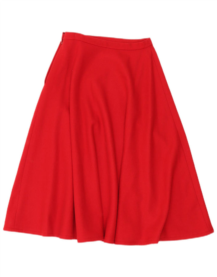 Gonna a trapezio da donna vintage W24 XS rossa