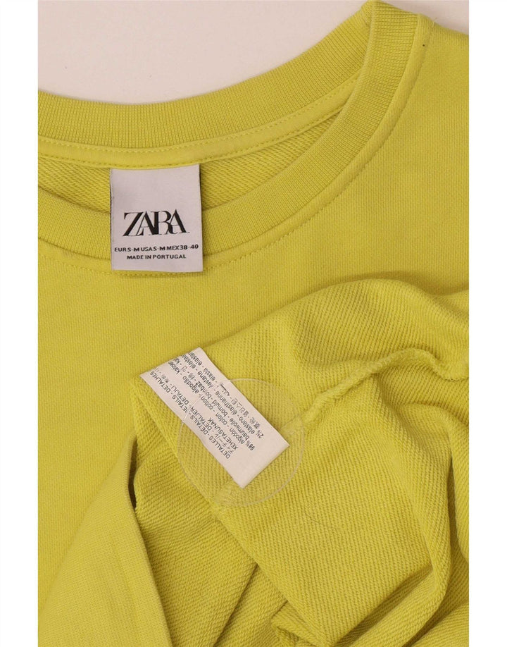 Zara Uomo Felpa Maglione Piccolo Verde Cotone