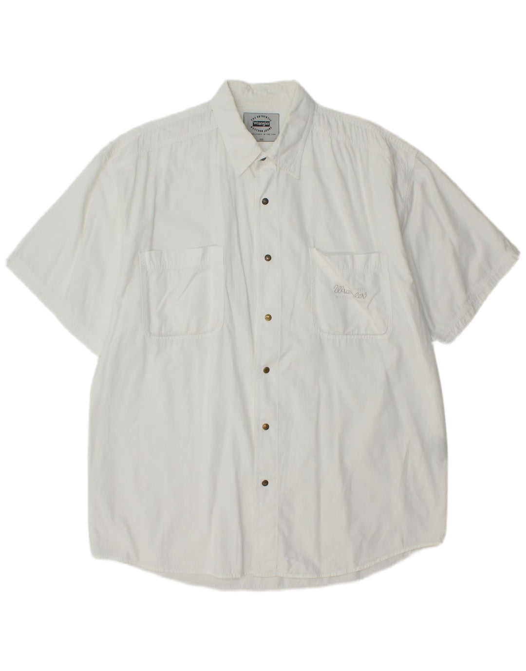 Camicia a maniche corte da uomo Wrangler 2XL cotone bianco