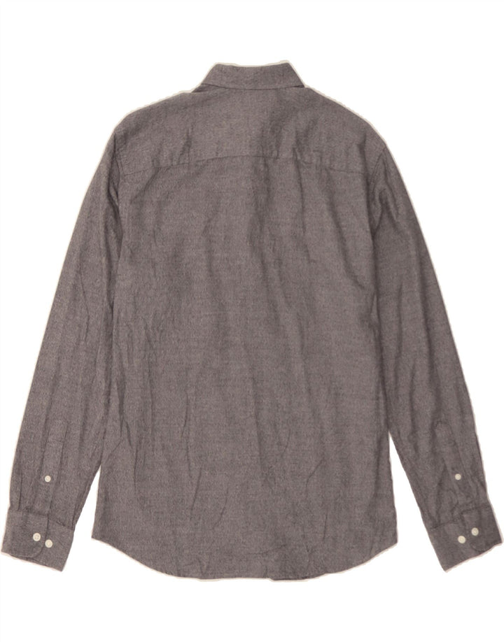 JACK & JONES Mens Slim Shirt Medium Grey Cotton Vintage Jack & Jones and Second-Hand Jack & Jones from Messina Hembry 