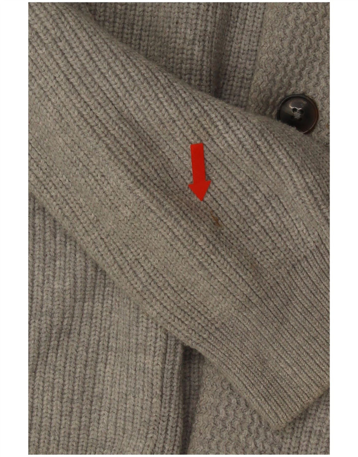 Maglione cardigan da uomo Marks & Spencer XL in cotone grigio