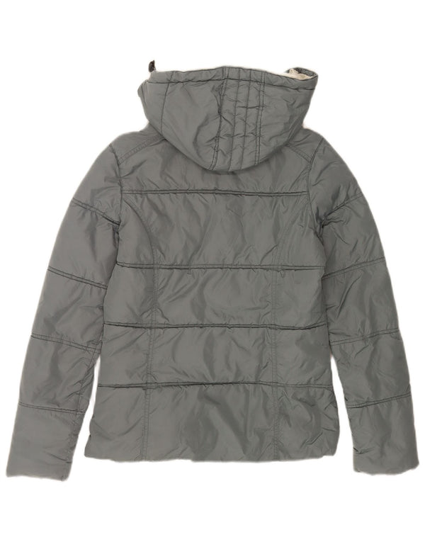 Giacca imbottita con cappuccio da donna Calvin Klein Jeans UK 6 XS Grigia
